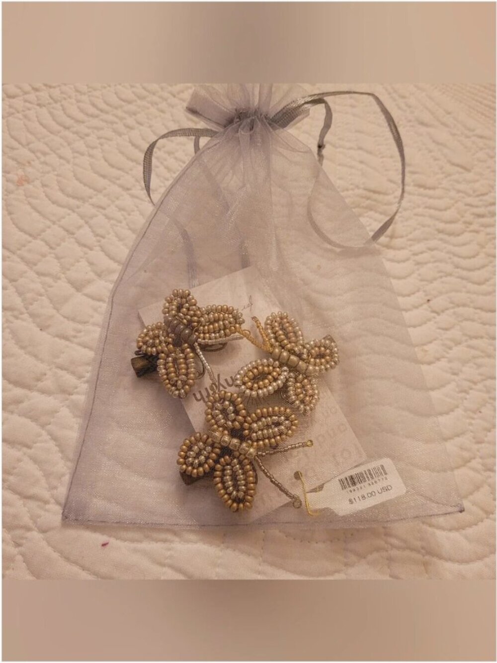Curried Myrrh NWT Free People Kocho Butterfly Hair Clips set of 3 - Picture 6 of 7